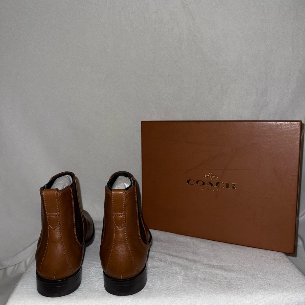 Coach Brown Leather Chelsea Boots - Picture 10 of 14